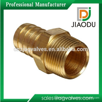 JD-2002 Conector de manguera de latón Barb x NPT macho